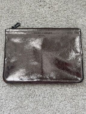 Marc Jacobs metallic leather clutch